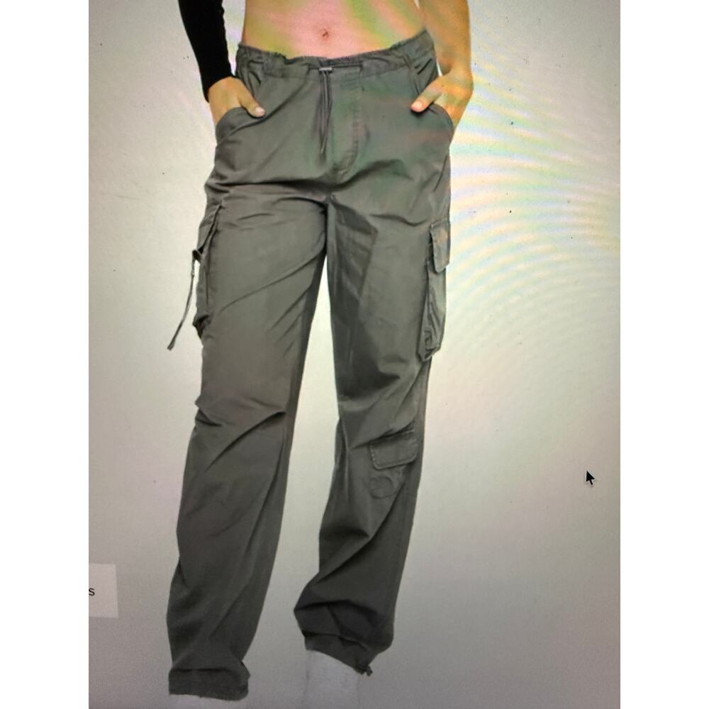 KanCan Nataly High Rise Relaxed Cargo Pull On Pants Size M